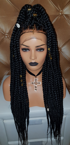 'Bella' box braid lace frontal wig